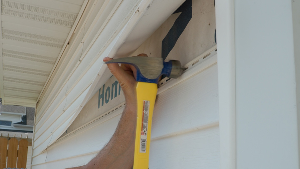 hammering the nails